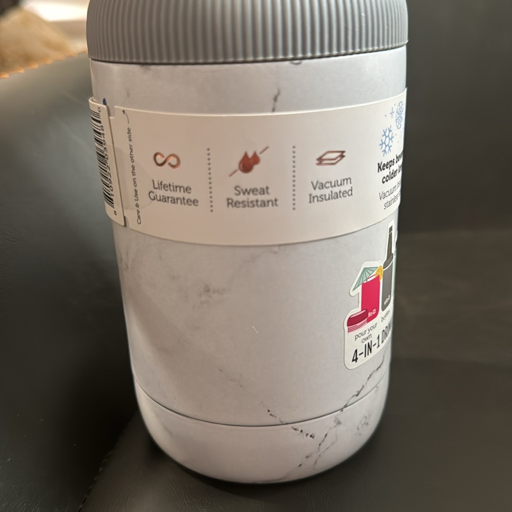 $7 add on/ NWT Ello 4-1 drink can cooler grey bottles cans skinny cans pour in - Picture 3 of 7